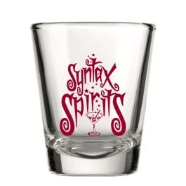 Clear Shot Glass with Gold Trim and Printable White Area 1.5 oz