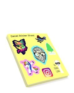 Custom Promotional Vinyl Sticker Sheets 4" x 6"