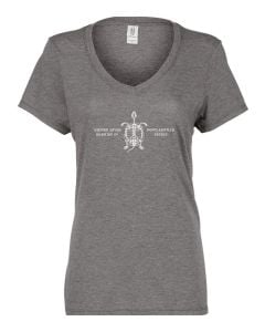 Shop for District DM1350L Ladies Tri VC-Neck Tee