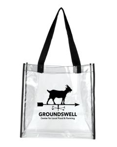 12" x 12" x 6" Gusset Clear Vinyl Tote