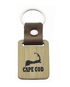 AS1627 Square Bamboo Key Tag with Strap