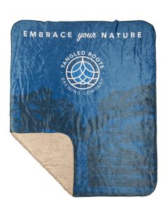 Full Color Sublimated Sherpa Lined Blanket DP1731