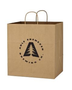 Shop For 14" x 15.5" Kraft Paper Shopping Bag 3905