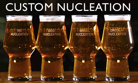 glassware custom nucleation