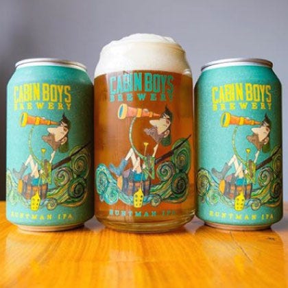 Cabin Boys Brewery 16 oz. Can Glass