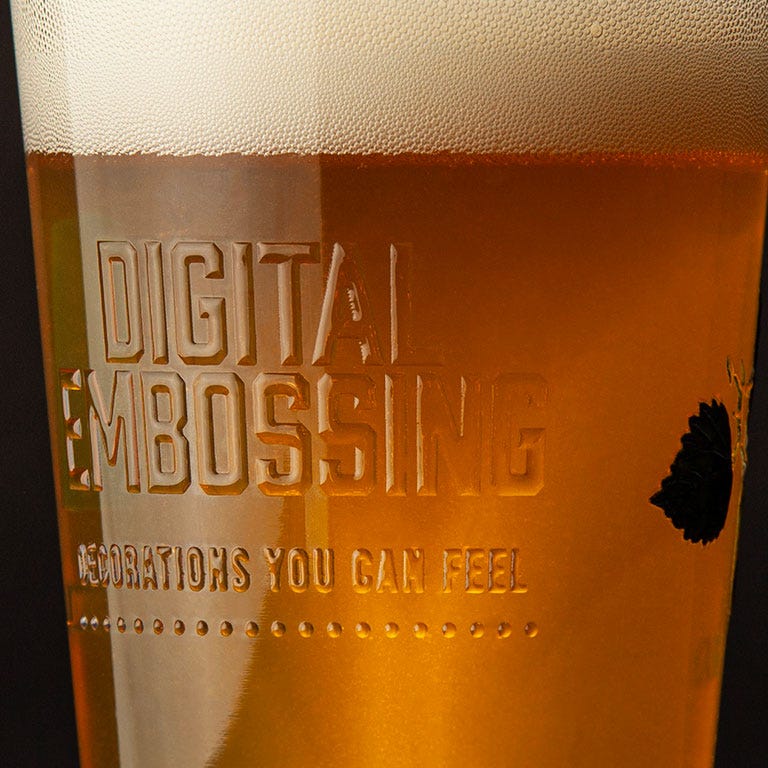 digital embossing beer