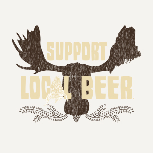 Support Local Beer design Maine moose