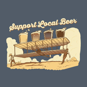 Support Local Beer design North Carolina Wright Brothers