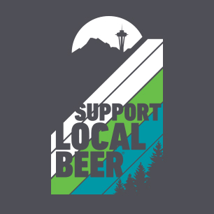 Support Local Beer design Seattle Washington northwest