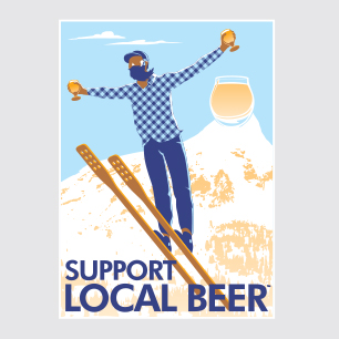 Support Local Beer design ski mountains 